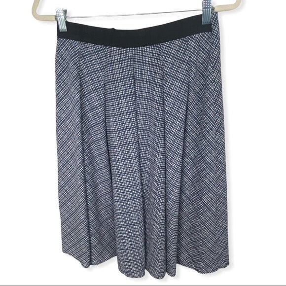 Anthropologie Ranna Gill Aven Midi Skirt Grid Plaid Print Zipper Size XS Boho - Picture 5 of 12